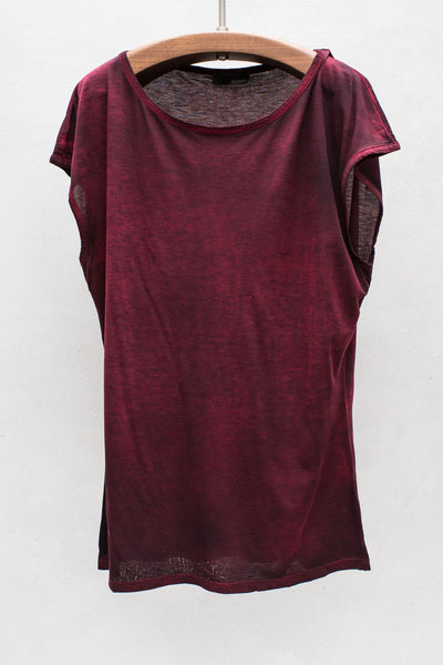 Cherry Boatneck Top