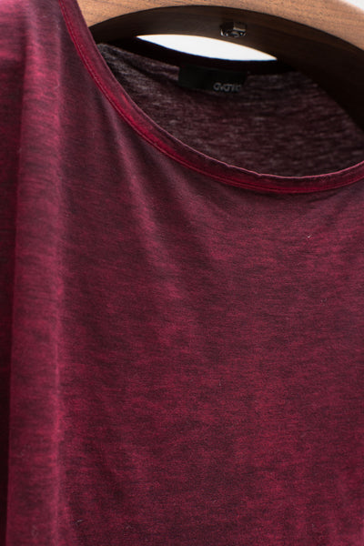 Cherry Boatneck Top