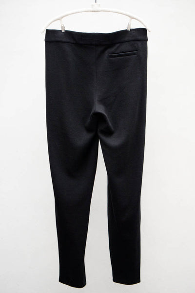 Black Leather Ottoman Pant