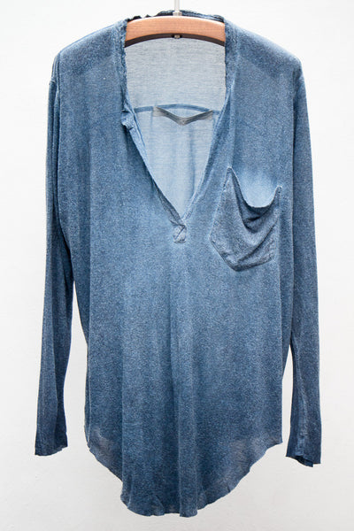 Indigo Wash Henley