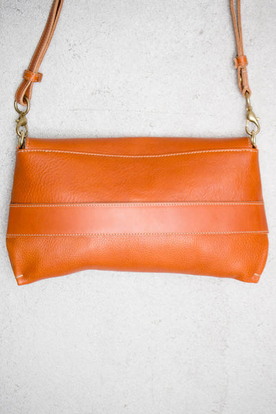 Cognac Strap Clutch