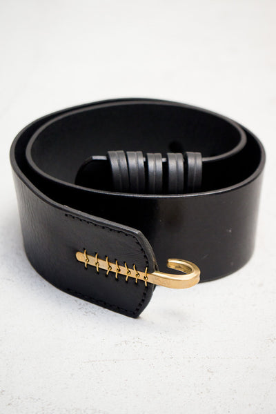 Black & Brass 5 Loop Hook Belt