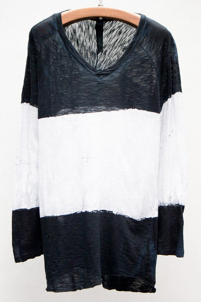 Black & White V Neck Tunic