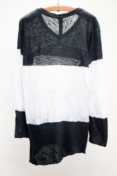 Black & White V Neck Tunic