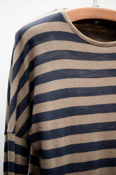 Navy Stripe Long Sleeve Tee