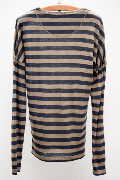 Navy Stripe Long Sleeve Tee