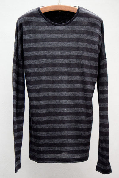 Anthracite Stripe Long Sleeve Tee
