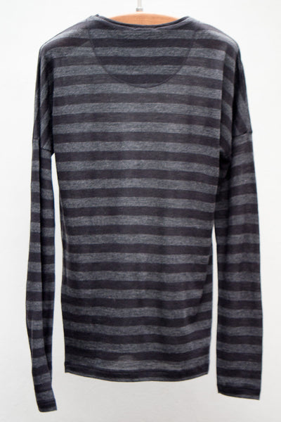 Anthracite Stripe Long Sleeve Tee