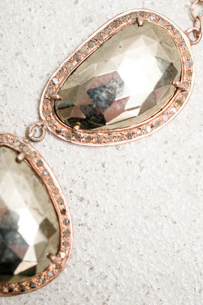 Pyrite 3 Slice Necklace