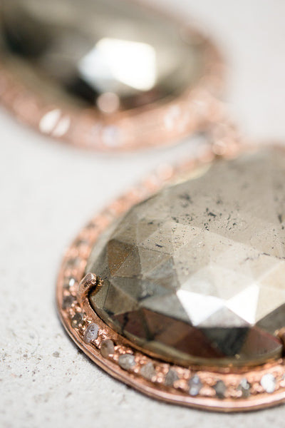 Pyrite 3 Slice Necklace