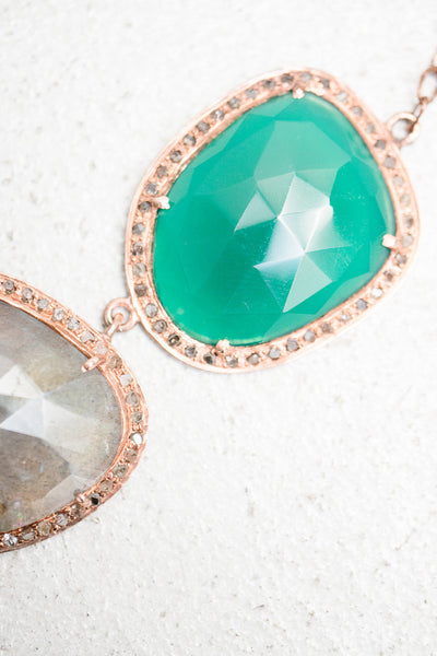 Labradorite and Green Onyx Necklace
