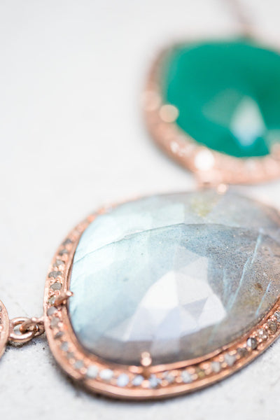 Labradorite and Green Onyx Necklace