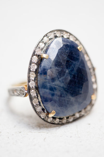 Blue Sapphire Cocktail Ring