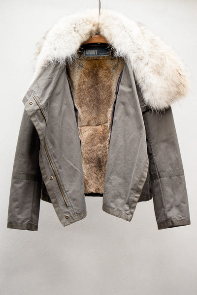 Fur Trim Army Jacket