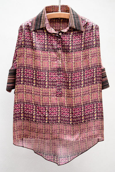 Rubino Short Sleeve Printed Blouse