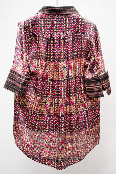 Rubino Short Sleeve Printed Blouse