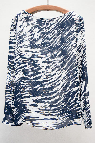 Abstract Wave Long Sleeve Tee