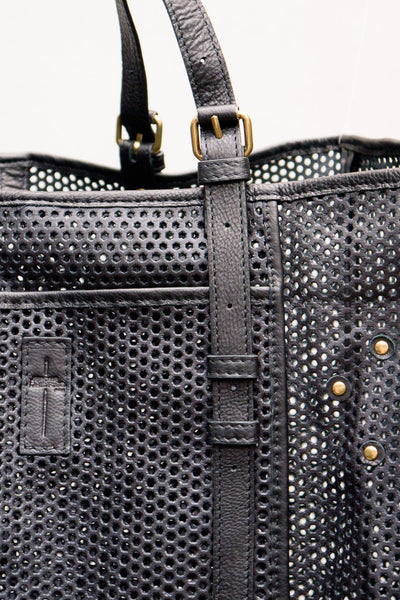 Noir Perforated Pat