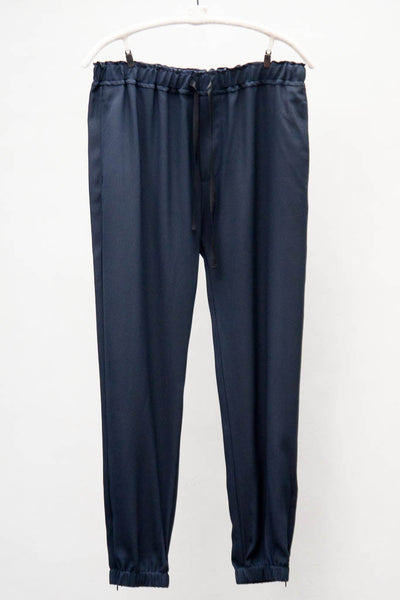 Navy Silk Sweatpant