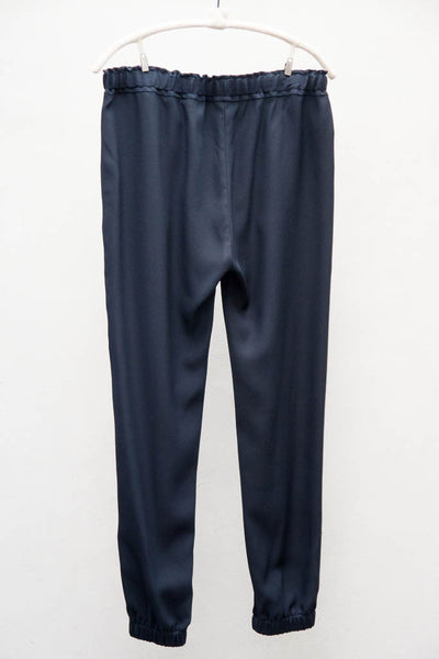 Navy Silk Sweatpant