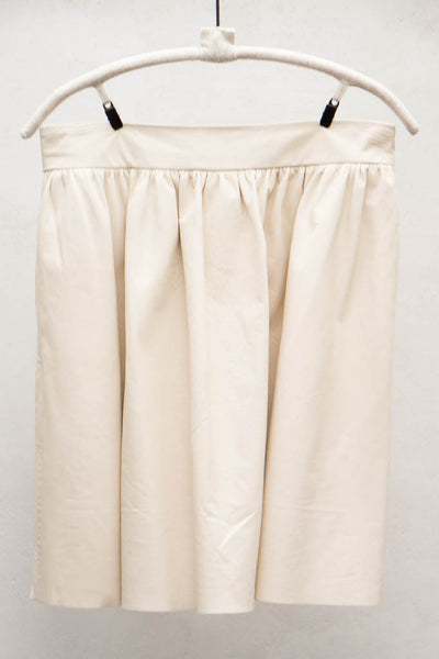 Ivory Leather Skirt