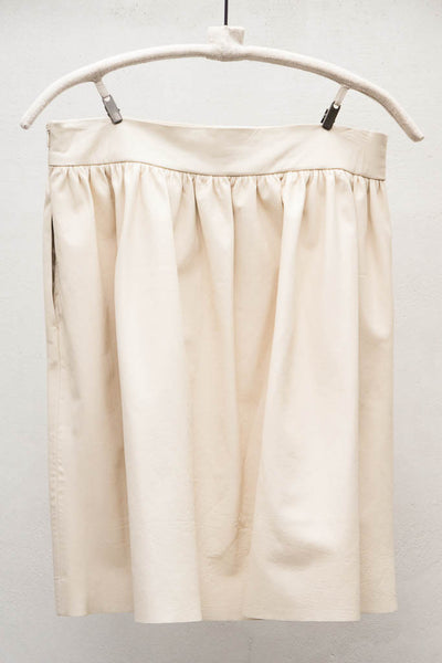 Ivory Leather Skirt