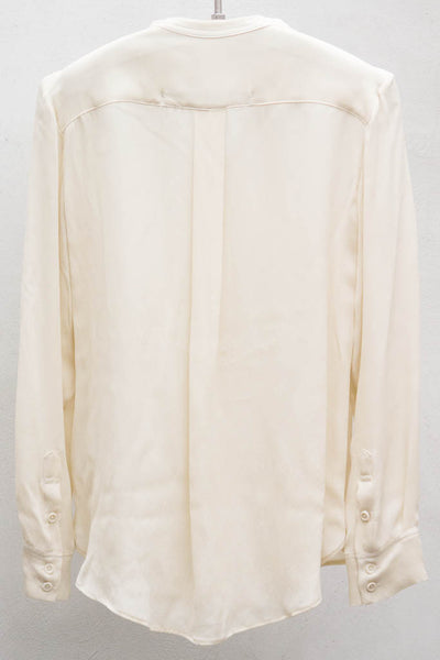 Ivory Raw Collar Blouse