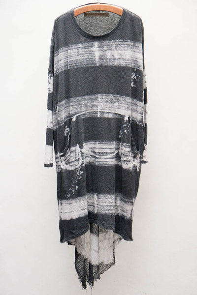 Black Oversized Tie Dye Dress