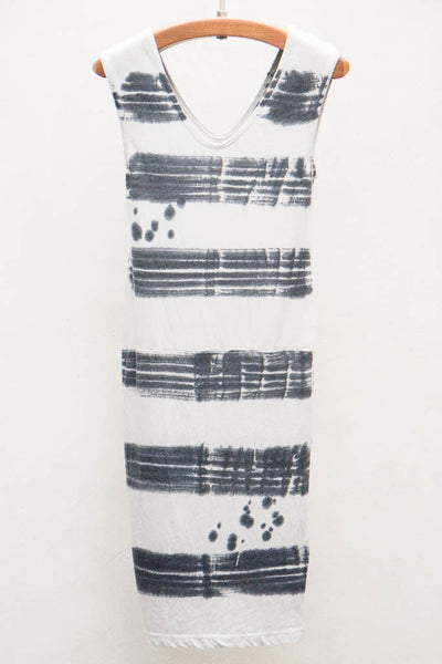 White Tie Dye Sleeveless Dress