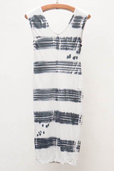 White Tie Dye Sleeveless Dress