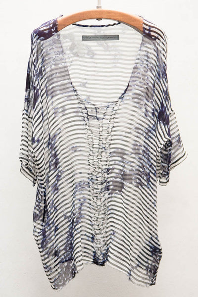 Crochet Tie Dye Stripe Tee