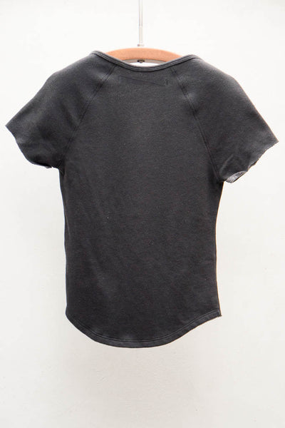 Black Vintage Fleece Raglan Tee