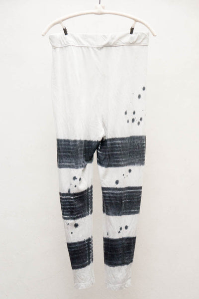 White Paint Stripe Easy Pant