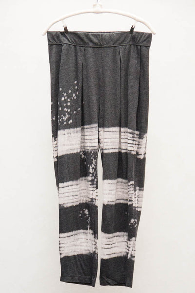 Black Paint Stripe Easy Pant