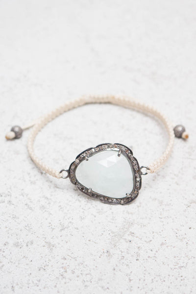 Aquamarine Vanilla Cord Bracelet