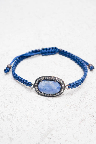 Kyanite Navy Cord Bracelet