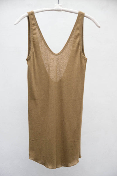 Khaki U Back Tank