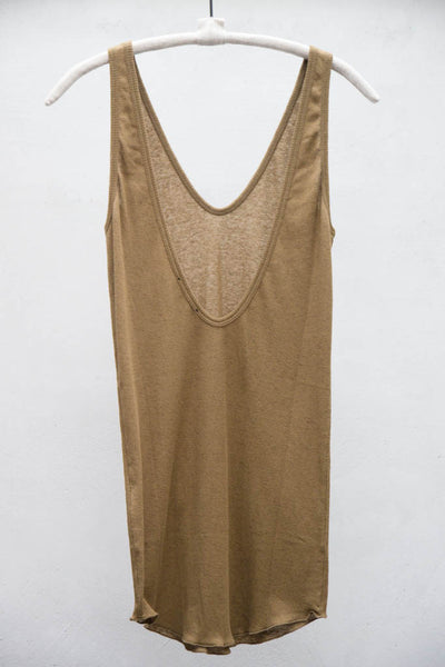 Khaki U Back Tank