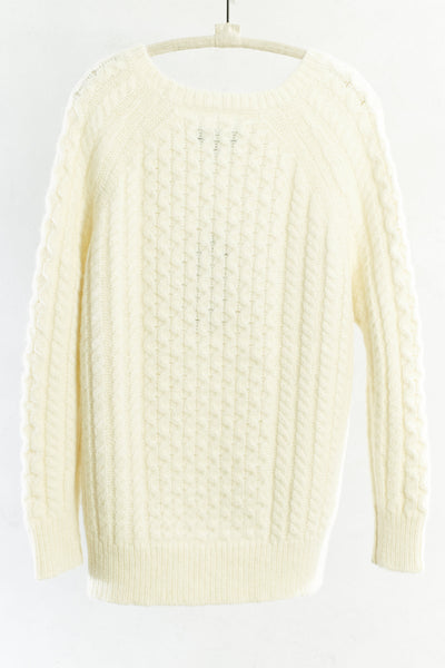 Cream Raglan Nordic Sweater