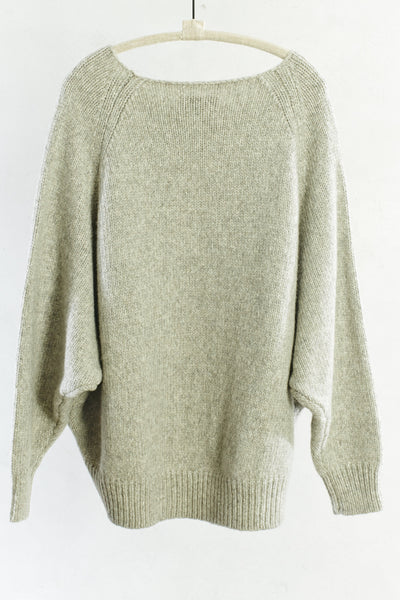 Light Grey Raglan Oversized Sweater