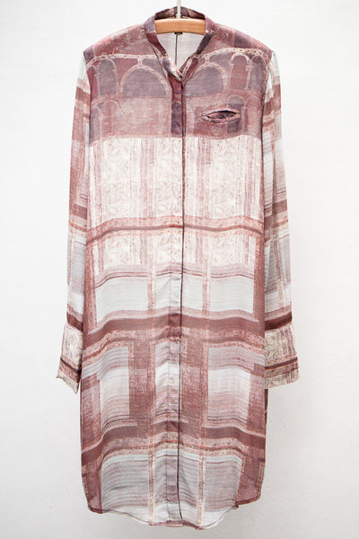 Tapestry Print Shirt Dress