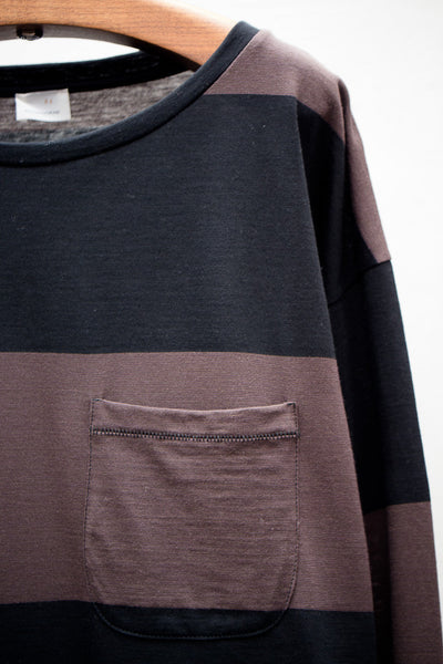 Black & Taupe Crew Neck