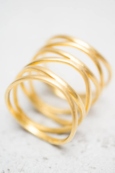 22k Gold Double Spiral Ring