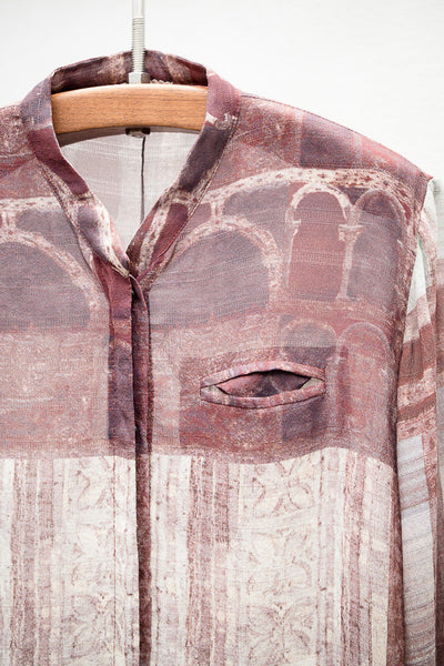 Tapestry Print Shirt Dress