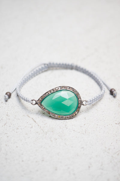 Green Onyx Cord Bracelet
