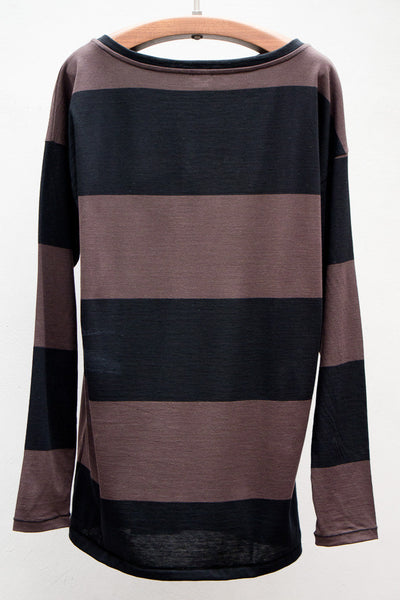 Black & Taupe Crew Neck