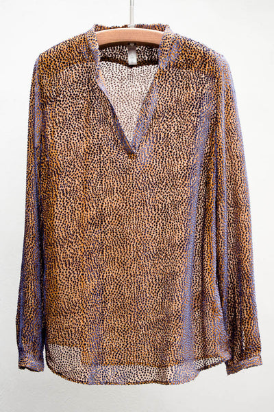 Gold & Navy Goa Top
