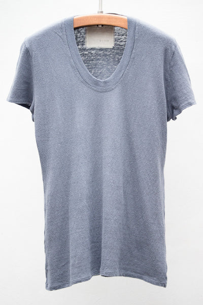 Charcoal Short Sleeve U Neck