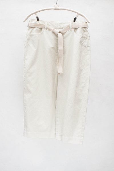 White Cropped Pant