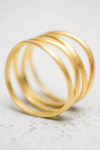 22k Gold Single Spiral Ring